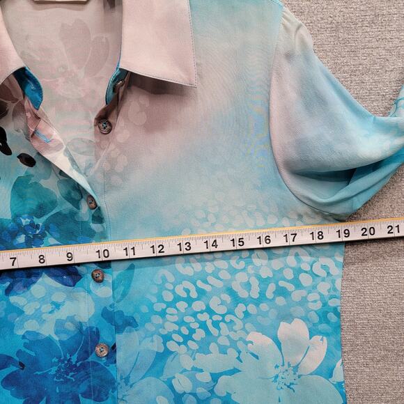 SOFT SURROUNDINGS JOLENE SILK BLOUSE, SIZE XS - Picture 5 of 7